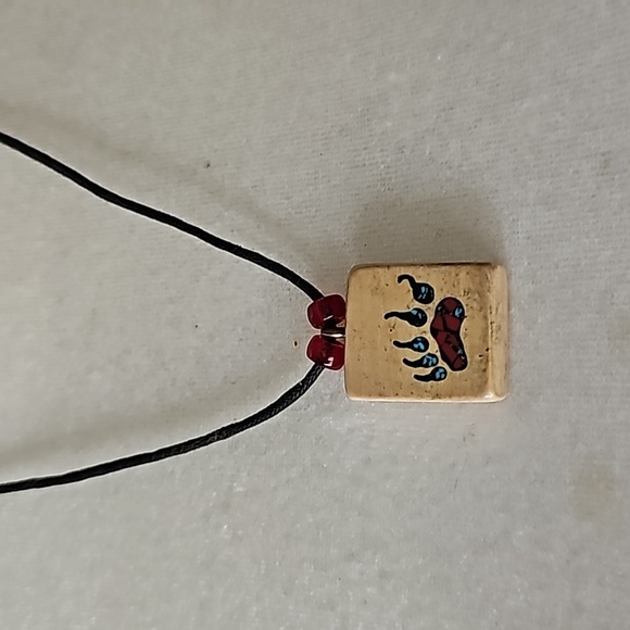 Adjustable Bear Paw Pendant Necklace 💙 - Picture 2 of 5